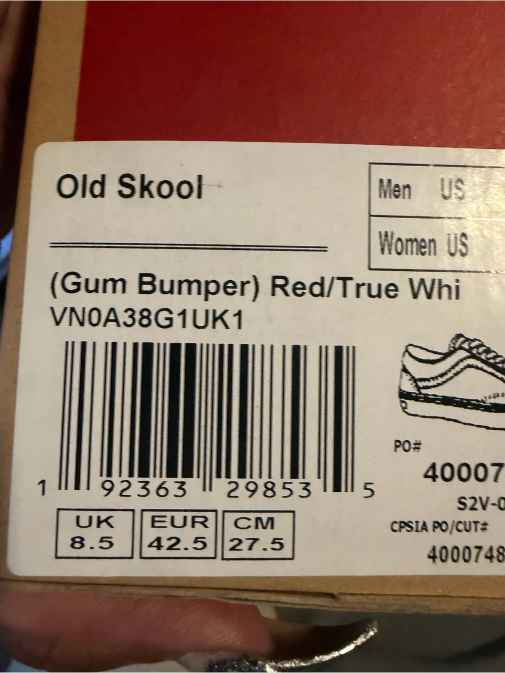 Vans bright red